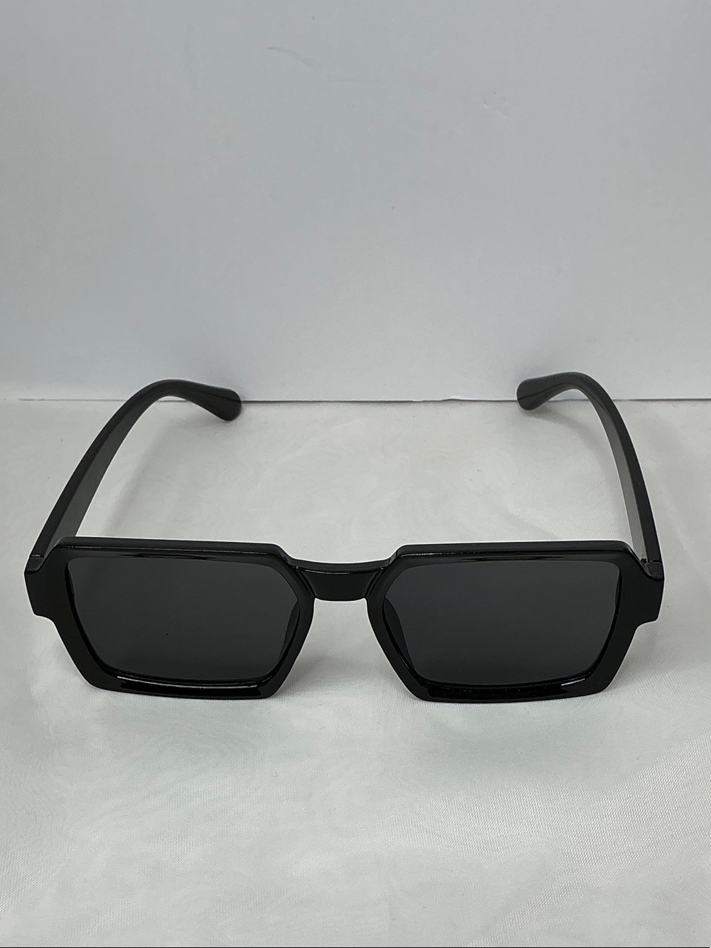 Black Geometric Rectangle Unisex Sunglasses